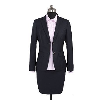 ZOBRA HY7001-2時尚職業套裙 經典黑色西服套裝，打造優雅職場風范